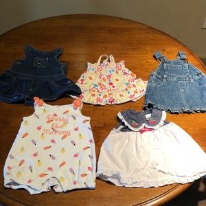 0-3 Month Baby Girl Dress/Romper Lot